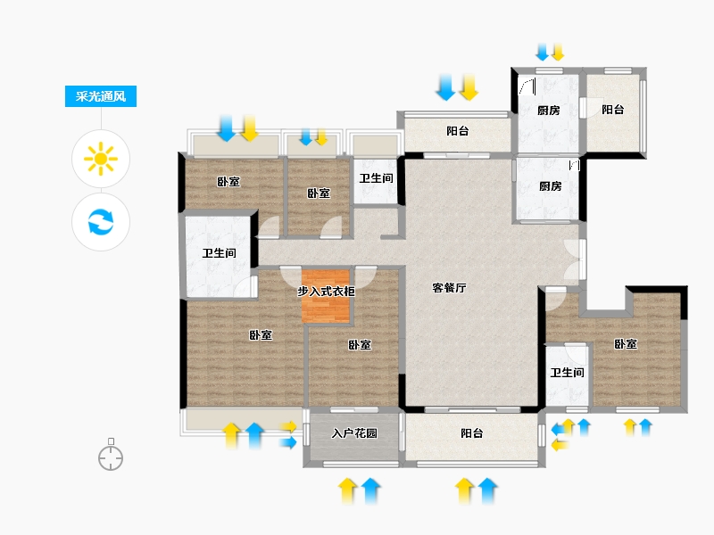 广东省-阳江市-阳江碧桂园凤凰湾-169.90-户型库-采光通风