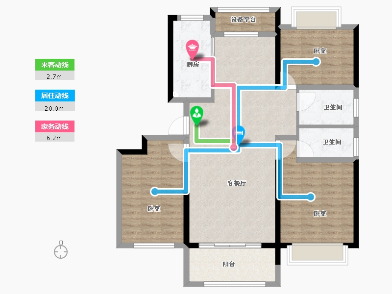 河南省-许昌市-恒达澜郡-104.00-户型库-动静线