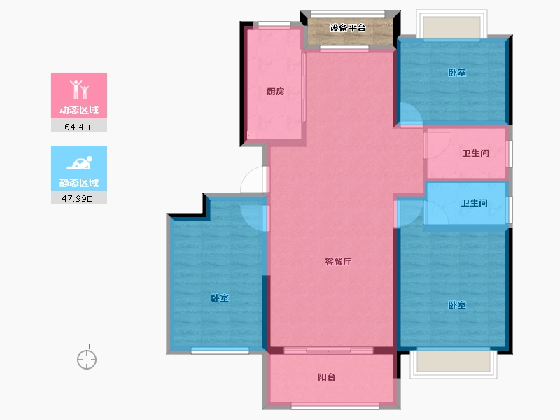 河南省-许昌市-恒达澜郡-104.00-户型库-动静分区