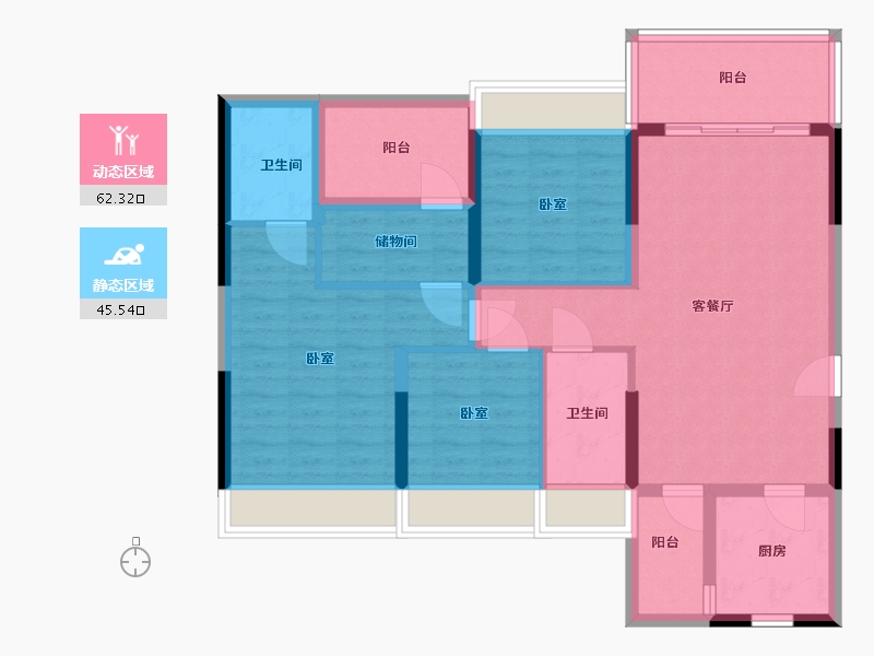 广东省-深圳市-和成嘉业-95.70-户型库-动静分区