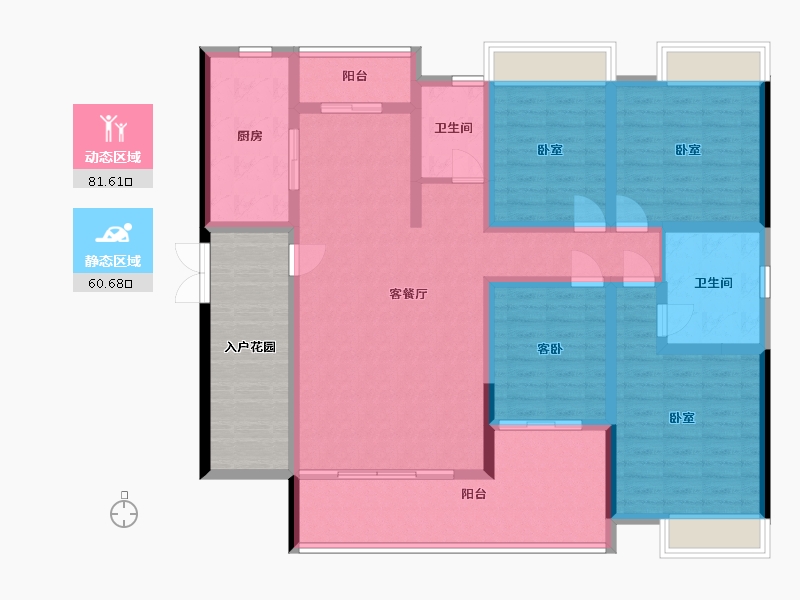 湖南省-娄底市-南苑·上和2期-139.04-户型库-动静分区