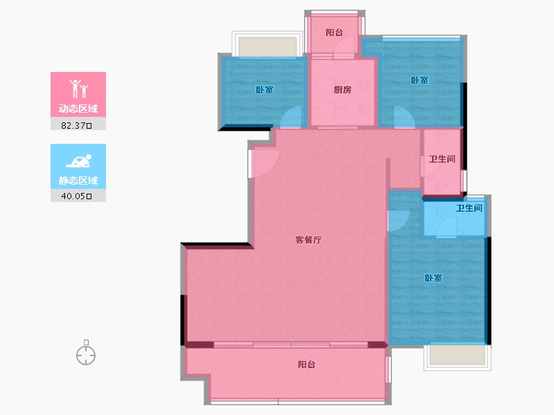 广东省-汕头市-三盛璞悦府-111.32-户型库-动静分区