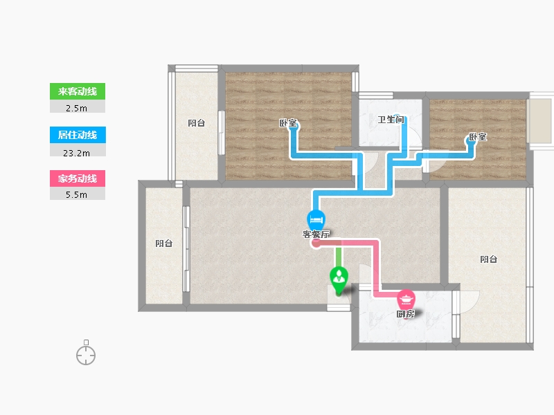 四川省-成都市-富堂金湾-93.08-户型库-动静线