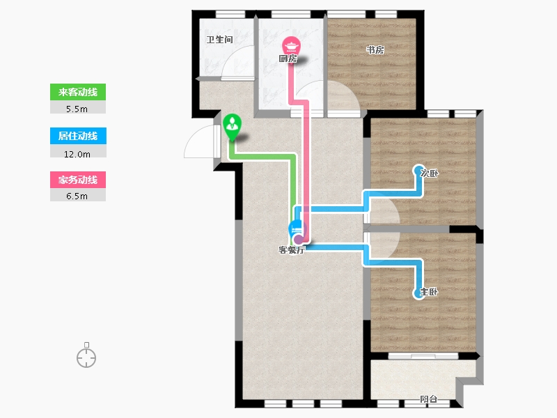 山东省-济宁市-南池春晓-90.00-户型库-动静线