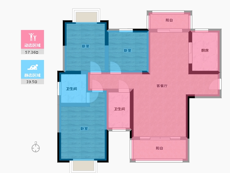 湖南省-怀化市-泽丰园-85.11-户型库-动静分区