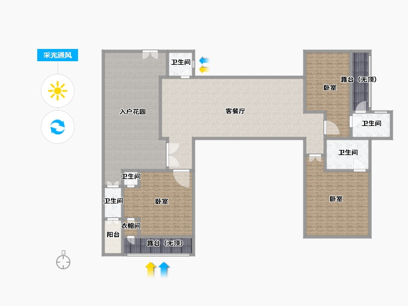 广东省-阳江市-绿洲凯德堡-300.00-户型库-采光通风