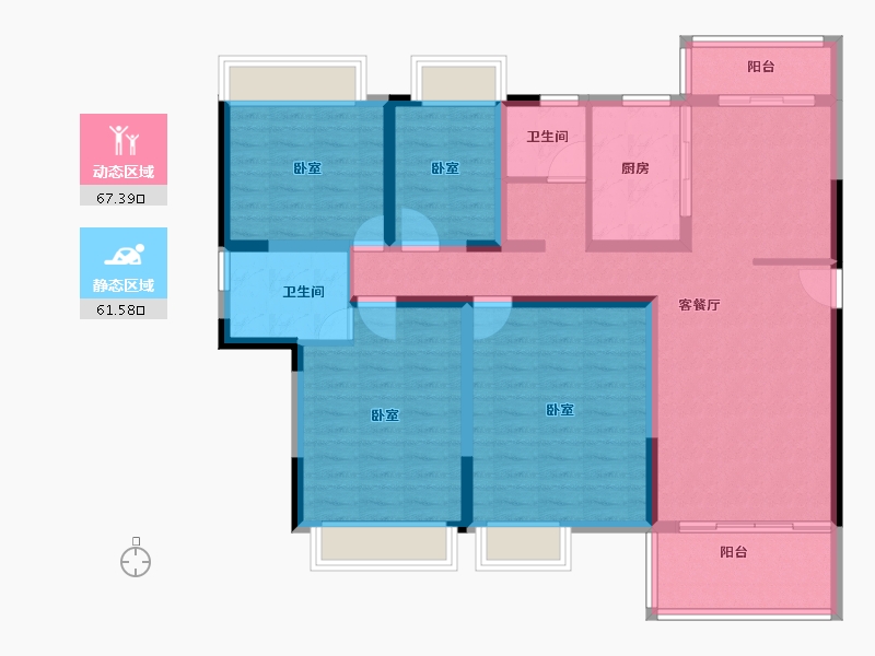 广东省-清远市-仁兴城市花园-115.00-户型库-动静分区