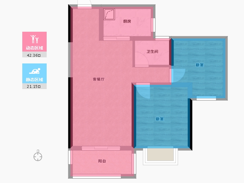 广东省-汕头市-中海铂悦府-55.64-户型库-动静分区