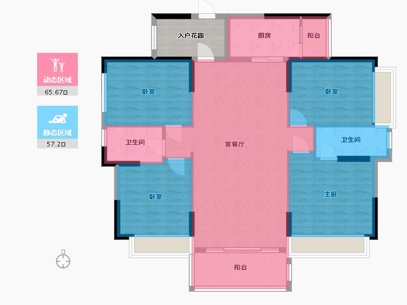 广东省-深圳市-佳兆业碧海云天-117.52-户型库-动静分区