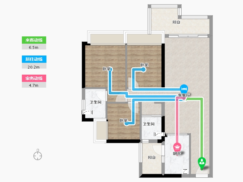 广东省-清远市-碧桂园状元府-80.09-户型库-动静线