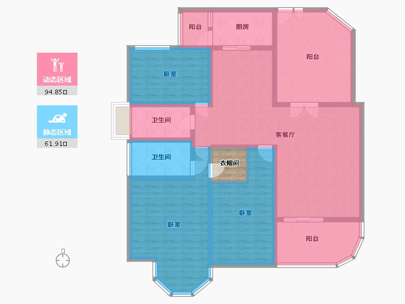 广东省-东莞市-新世纪君汇半岛-143.74-户型库-动静分区