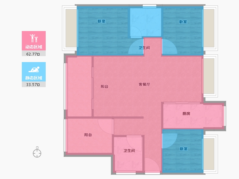 广东省-珠海市-华发国际商务中心·天瑆-88.00-户型库-动静分区