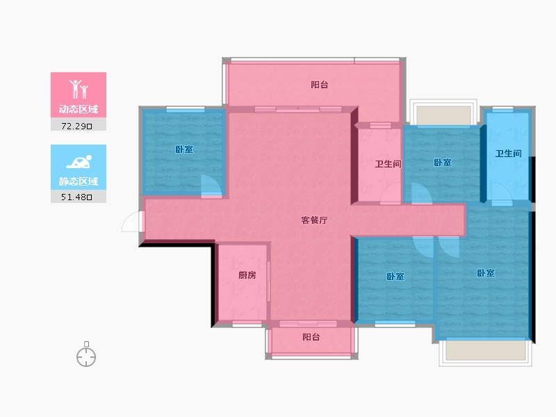 广东省-汕头市-中海铂悦府-111.11-户型库-动静分区