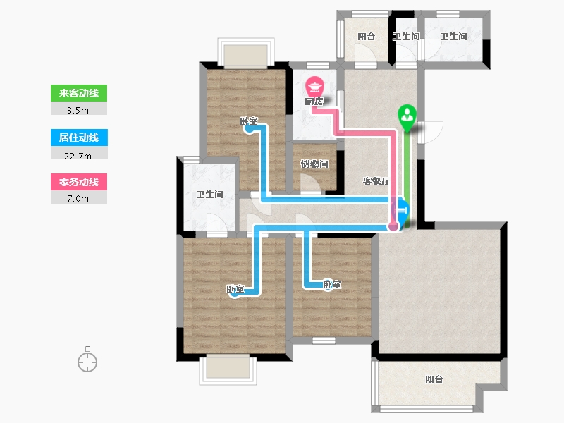 湖南省-怀化市-南郡新干线二期-97.23-户型库-动静线