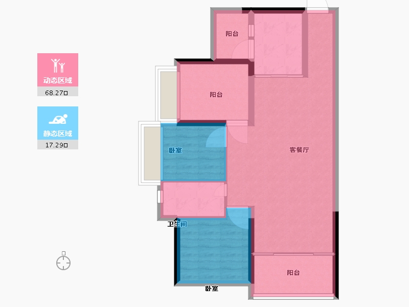 湖南省-郴州市-北湖中央公园-76.81-户型库-动静分区