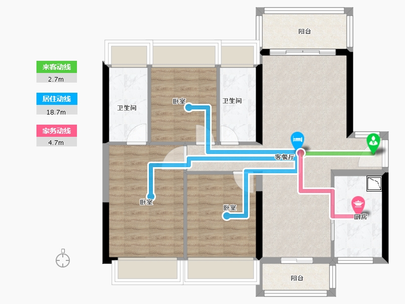 广东省-广州市-招商雍华府-82.00-户型库-动静线