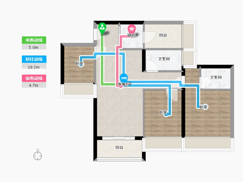 广东省-深圳市-新锦安海纳公馆-71.00-户型库-动静线