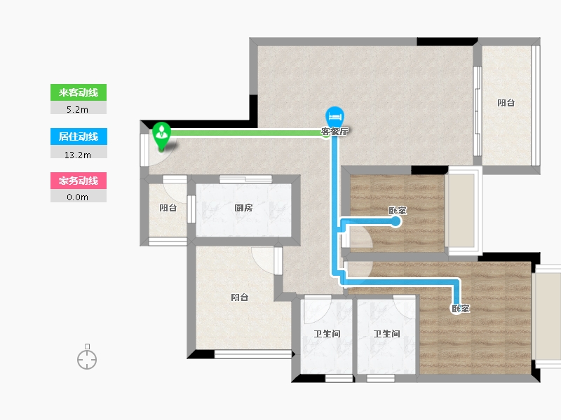 广东省-珠海市-珠光新城三期-77.30-户型库-动静线