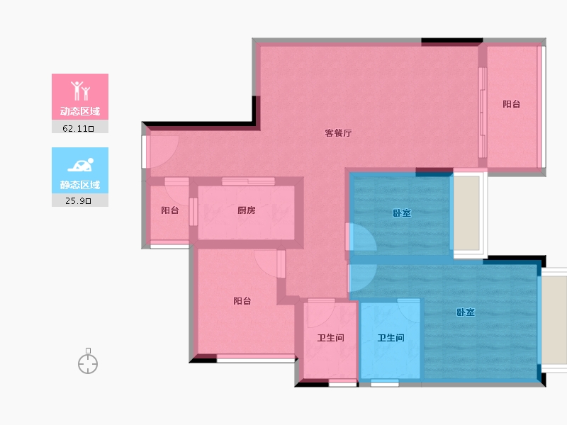 广东省-珠海市-珠光新城三期-77.30-户型库-动静分区