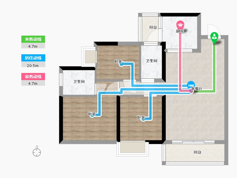 广东省-东莞市-茶山碧桂园-78.00-户型库-动静线