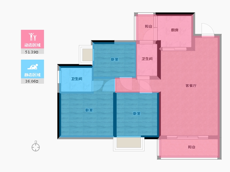 广东省-东莞市-茶山碧桂园-78.00-户型库-动静分区