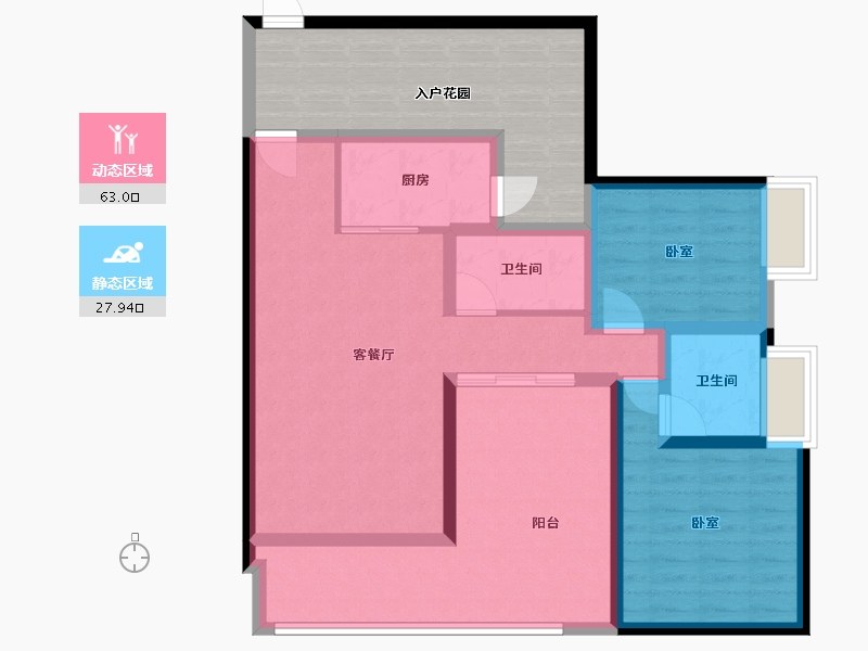 广东省-东莞市-新世纪君汇半岛-96.01-户型库-动静分区