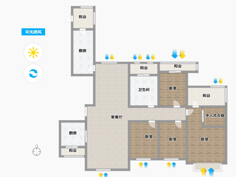 山东省-济宁市-公园壹号-199.01-户型库-采光通风