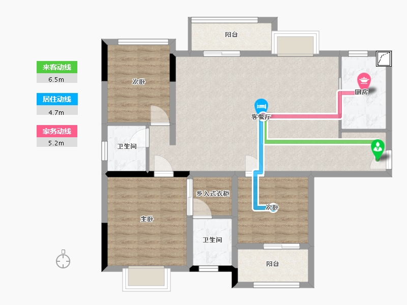 福建省-漳州市-夏商水岸名都-93.00-户型库-动静线