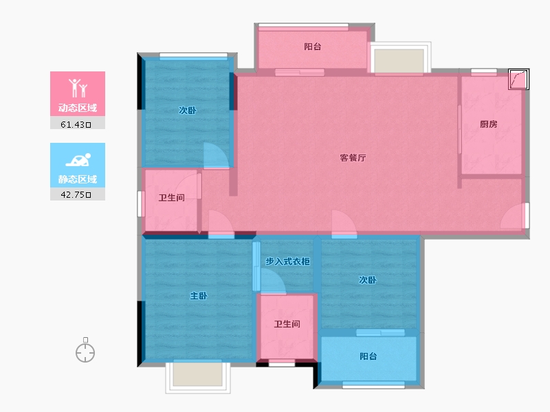 福建省-漳州市-夏商水岸名都-93.00-户型库-动静分区