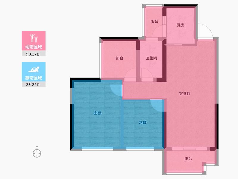 广东省-深圳市-花语馨-64.70-户型库-动静分区