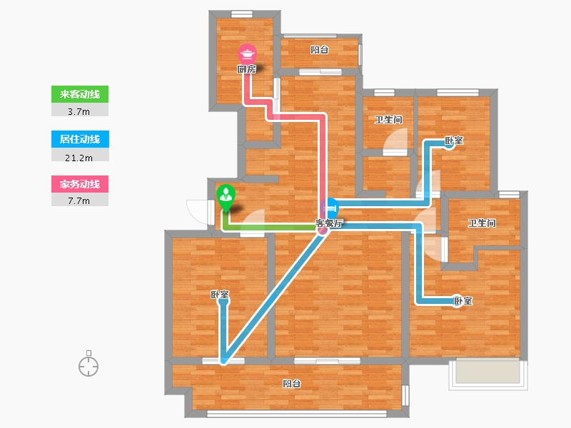 河南省-周口市-郸城建业新城-103.99-户型库-动静线