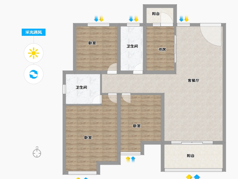 山东省-泰安市-盘古天地商业综合体-112.01-户型库-采光通风