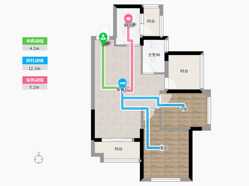 广东省-深圳市-花语馨-65.28-户型库-动静线