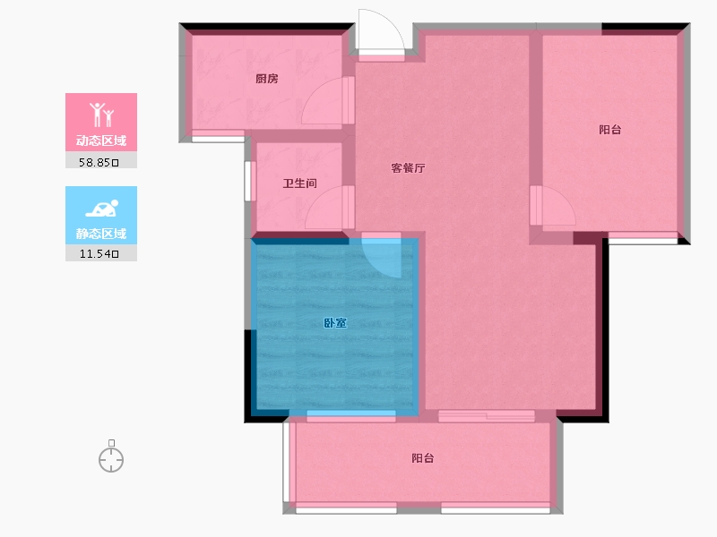 湖南省-长沙市-宇业东方红郡-62.01-户型库-动静分区