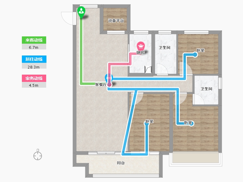 山东省-泰安市-宏尚·江山里-98.87-户型库-动静线