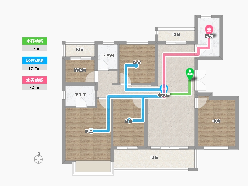 湖南省-岳阳市-敏捷山湖源著-93.99-户型库-动静线