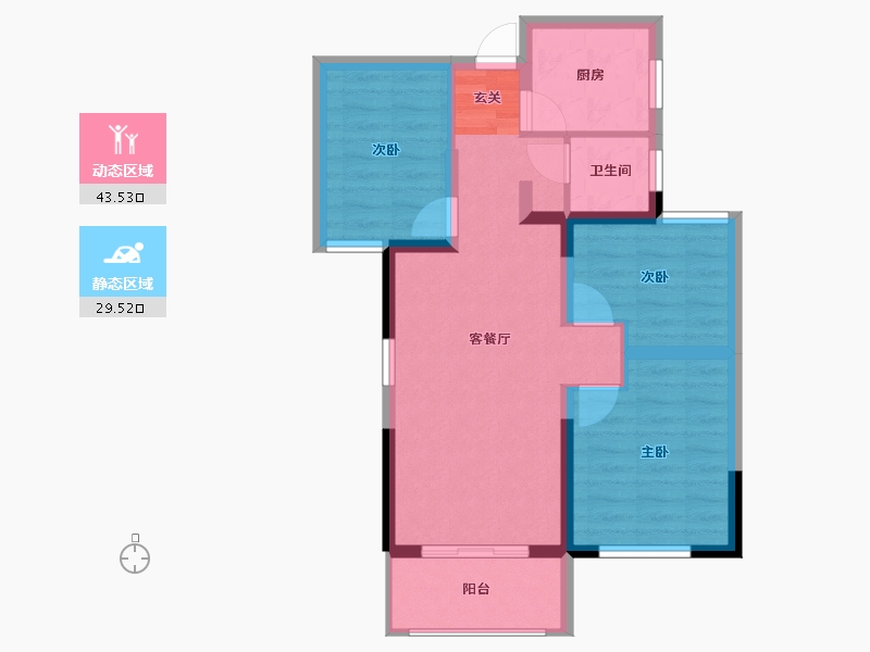 湖南省-长沙市-星语林南壹号-64.59-户型库-动静分区