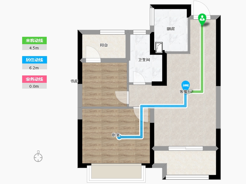 浙江省-嘉兴市-聚米喆园-58.00-户型库-动静线