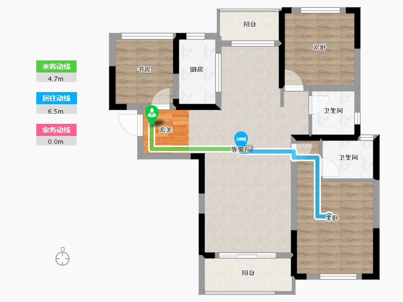 湖南省-长沙市-中国铁建山语城-87.64-户型库-动静线