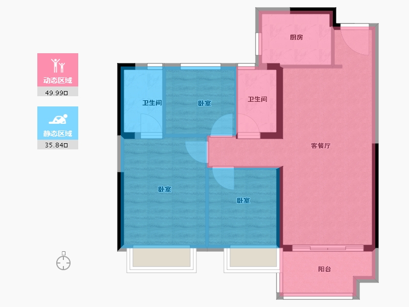 湖南省-岳阳市-敏捷山湖源著-77.00-户型库-动静分区