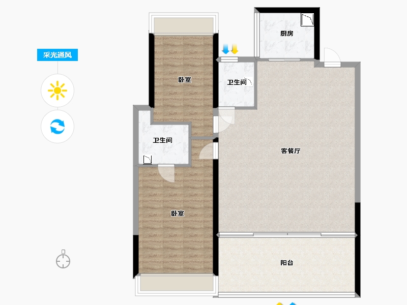 广东省-深圳市-越秀•和樾府-112.51-户型库-采光通风