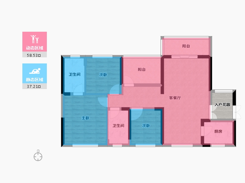 广东省-深圳市-花语馨-88.59-户型库-动静分区