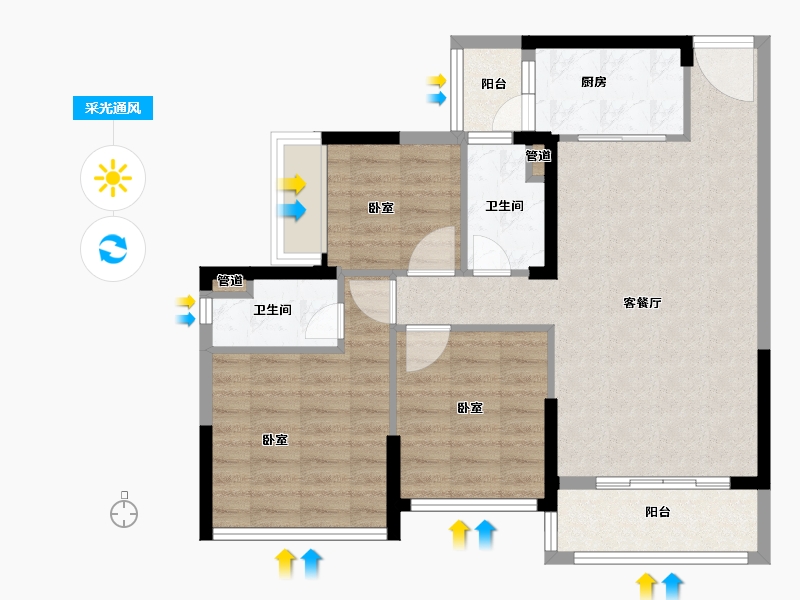 广东省-韶关市-南雄大福国际名城-79.18-户型库-采光通风