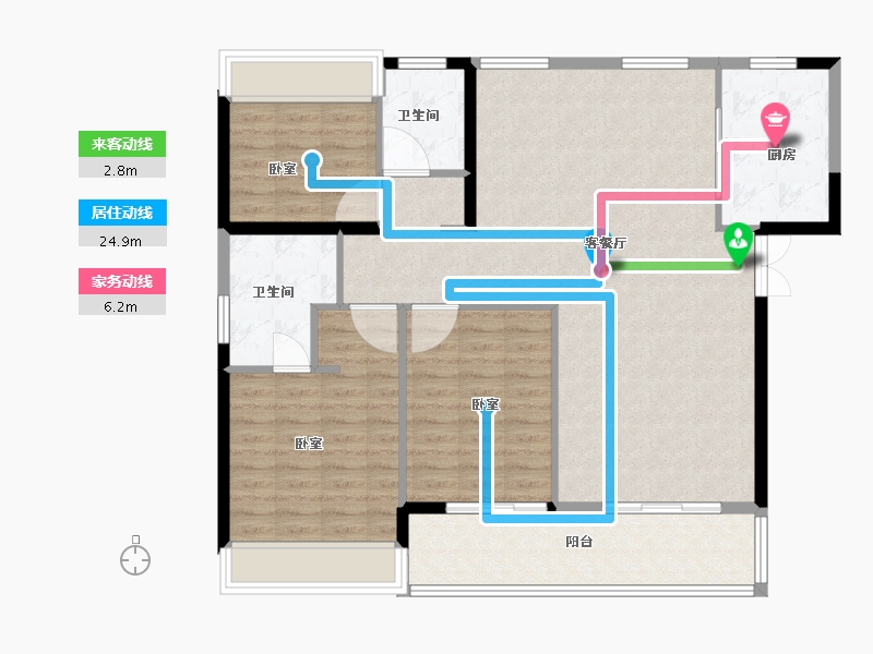 湖北省-武汉市-绿地海珀御观-114.00-户型库-动静线