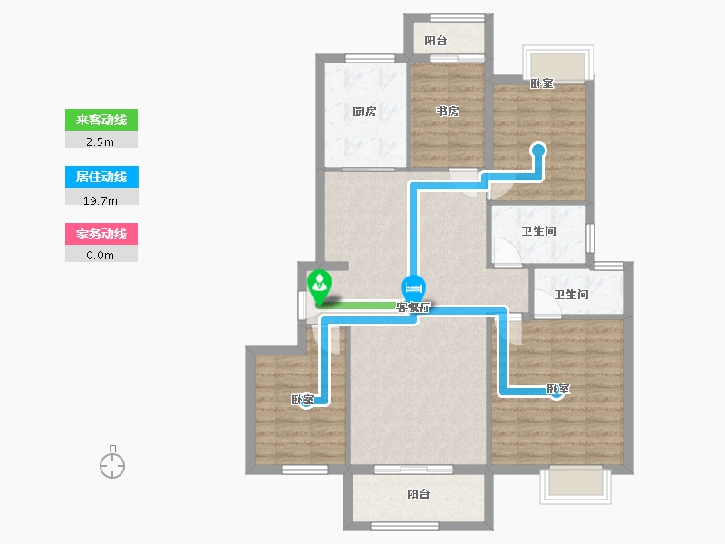 湖南省-长沙市-万科里梅溪郡-97.92-户型库-动静线