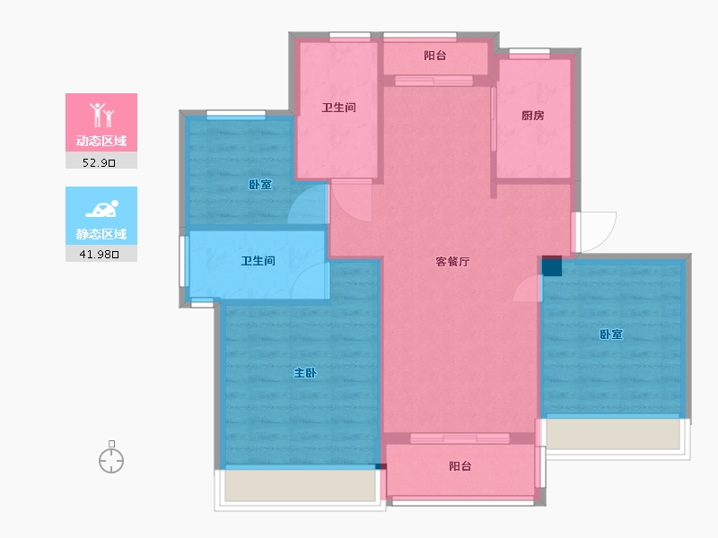 浙江省-嘉兴市-江湾府-86.00-户型库-动静分区