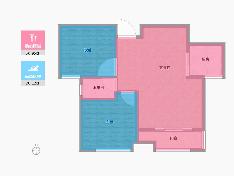 山东省-济宁市-龙城璞园-71.00-户型库-动静分区