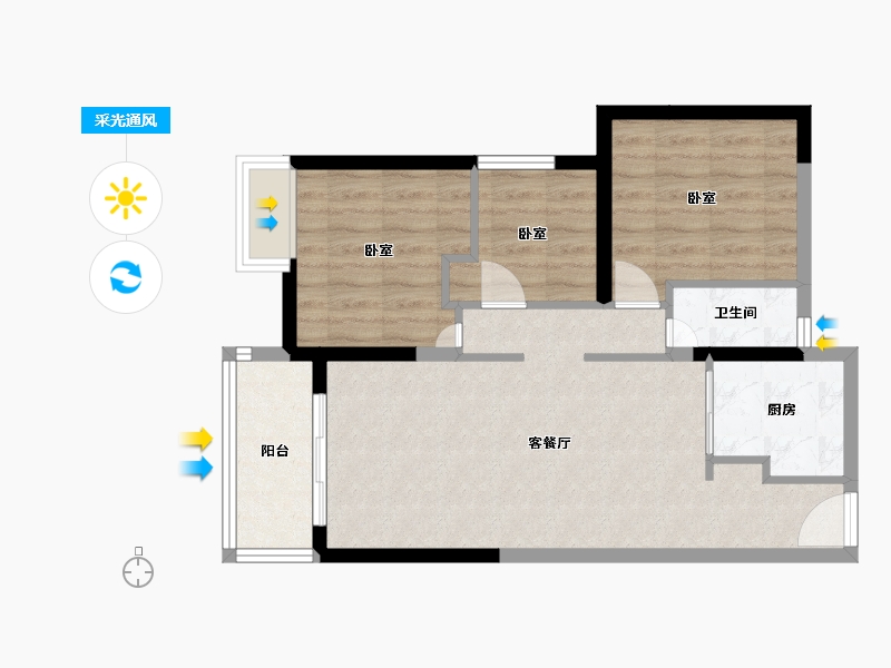 广东省-清远市-海伦湾-66.01-户型库-采光通风