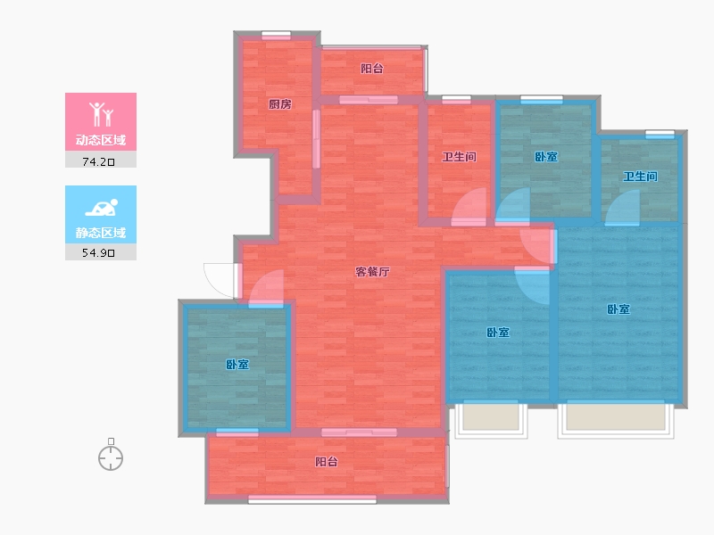 河南省-周口市-郸城建业新城-115.00-户型库-动静分区