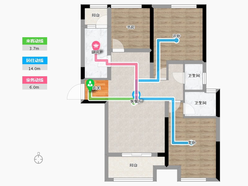 湖南省-长沙市-星语林南壹号-82.71-户型库-动静线